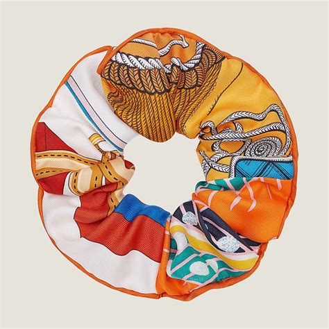 hermes jacquard silk|Claudia scrunchie .